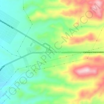 Mapa topográfico La Repartición, altitude, relevo