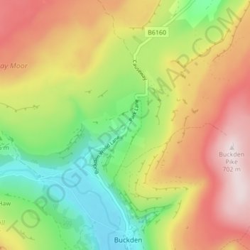 Mapa topográfico Cray, altitude, relevo