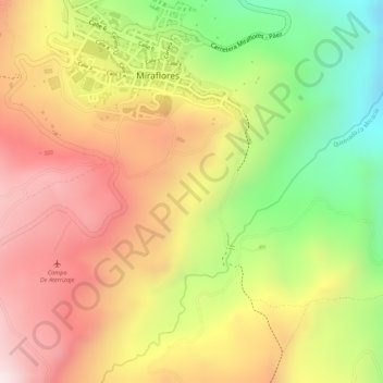 Mapa topográfico Moserrate, altitude, relevo
