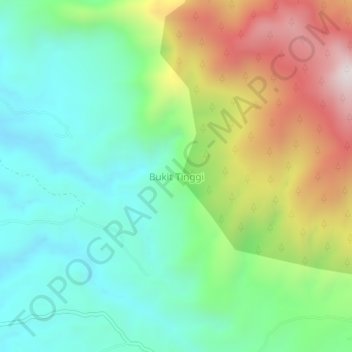 Mapa topográfico Bukit Tinggi, altitude, relevo
