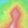 Mapa topográfico Cedar Mountain, altitude, relevo