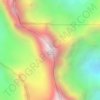 Mapa topográfico Jirishanca, altitude, relevo