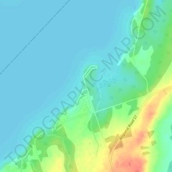 Mapa topográfico Scugog Point, altitude, relevo
