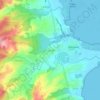 Mapa topográfico Forte Île, altitude, relevo