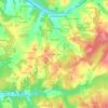 Mapa topográfico Les Foucaudies, altitude, relevo