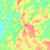 Mapa topográfico Hermosa, altitude, relevo