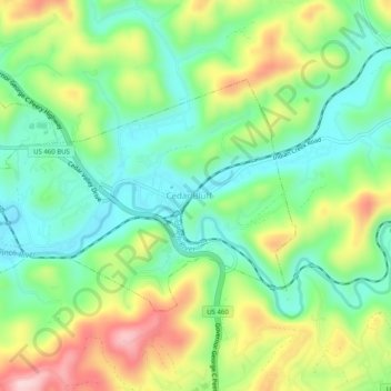 Mapa topográfico Indian, altitude, relevo