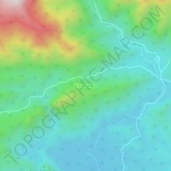 Mapa topográfico Kaseralau, altitude, relevo