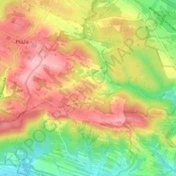 Mapa topográfico Simota, altitude, relevo