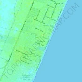 Mapa topográfico Mariápolis, altitude, relevo