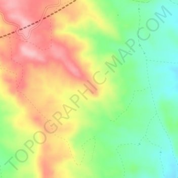 Mapa topográfico Covatilla, altitude, relevo