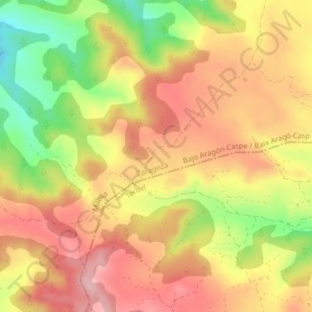 Mapa topográfico Parada de Bellot, altitude, relevo
