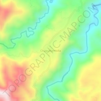 Mapa topográfico Chuquibambilla, altitude, relevo