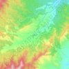 Mapa topográfico Kaniguram, altitude, relevo