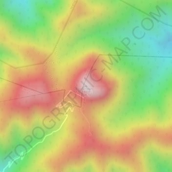 Mapa topográfico El Zamorano, altitude, relevo