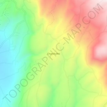Mapa topográfico Chanchalito, altitude, relevo