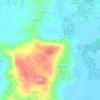 Mapa topográfico Gunung Butak, altitude, relevo