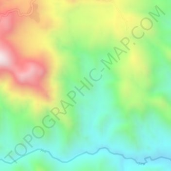Mapa topográfico Shonke, altitude, relevo