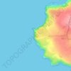 Mapa topográfico Land's End, altitude, relevo