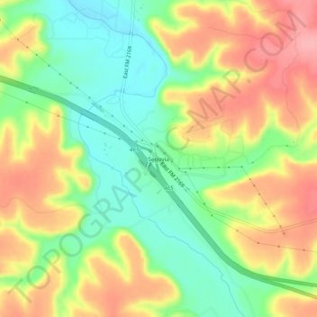 Mapa topográfico Segovia, altitude, relevo