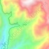 Mapa topográfico Rio Pisco, altitude, relevo