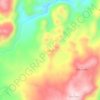 Mapa topográfico Langi, altitude, relevo