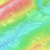 Mapa topográfico Le Borgeal, altitude, relevo