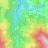 Mapa topográfico Ca' di Pallerino, altitude, relevo