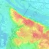 Mapa topográfico Les Pentes, altitude, relevo