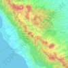 Mapa topográfico Gunung Raya, altitude, relevo