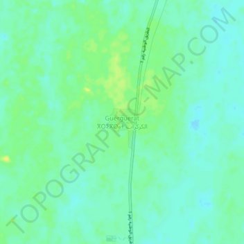 Mapa topográfico Guerguerat, altitude, relevo