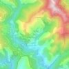 Mapa topográfico L'Elzière, altitude, relevo