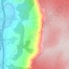 Mapa topográfico Unza, altitude, relevo