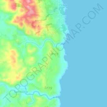 Mapa topográfico Lib-og, altitude, relevo