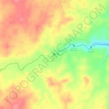 Mapa topográfico Bolinao Falls 1, altitude, relevo
