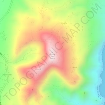 Mapa topográfico Puting Bato, altitude, relevo