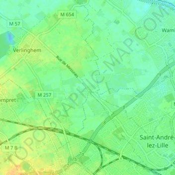 Mapa topográfico Le Corbeau, altitude, relevo