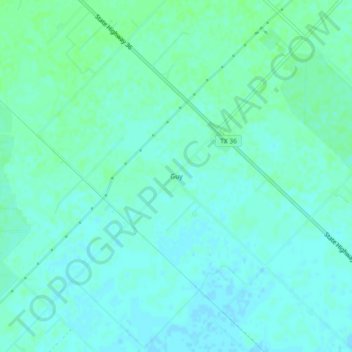 Mapa topográfico Guy, altitude, relevo