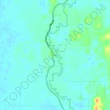 Mapa topográfico Perian, altitude, relevo