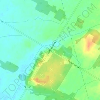Mapa topográfico Staffa, altitude, relevo