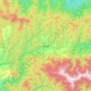 Mapa topográfico Taibai, altitude, relevo