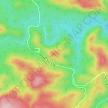 Mapa topográfico Mount Evelyn, altitude, relevo