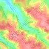 Mapa topográfico Les Vallées, altitude, relevo