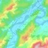 Mapa topográfico Quinzanas, altitude, relevo