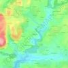Mapa topográfico Langouhern, altitude, relevo