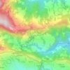 Mapa topográfico Dhampus Phedi, altitude, relevo