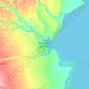 Mapa topográfico Mocímboa da Praia, altitude, relevo