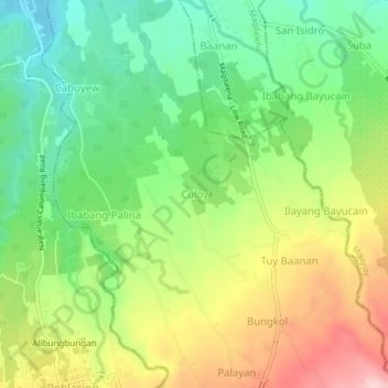 Mapa topográfico Culoy, altitude, relevo