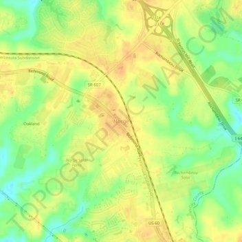 Mapa topográfico Norge, altitude, relevo