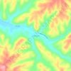 Mapa topográfico Leatherwood, altitude, relevo